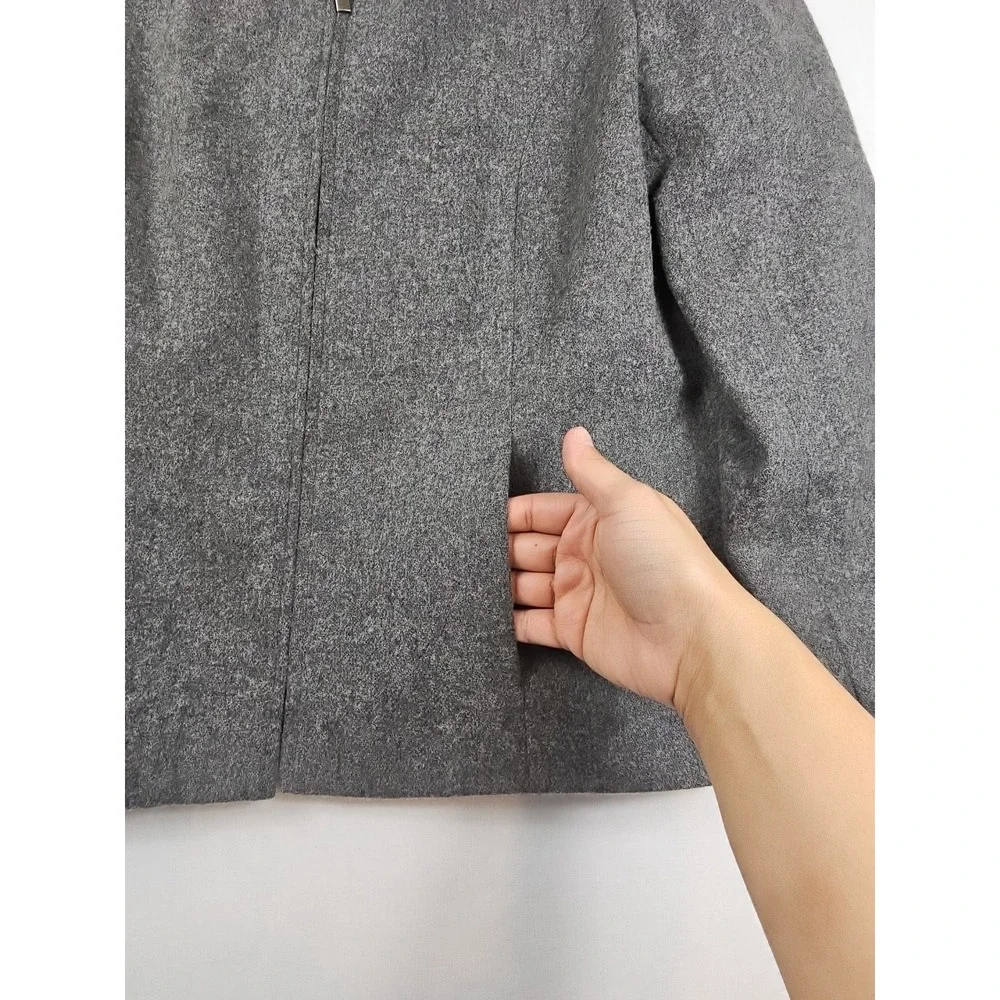 Sag Harbor Wool Blend Gray Jacket‎ Women's Size 16